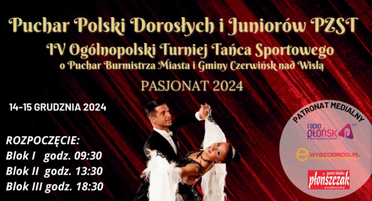 Sport, Turniej tańca Czerwińsk Wisłą grudnia - zdjęcie, fotografia