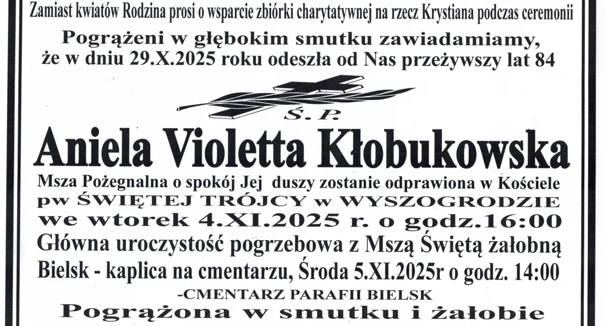 Ludzie, Zmarła Aniela Violetta Kłobukowska - zdjęcie, fotografia